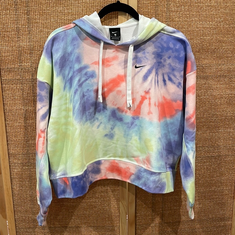 Nike Womens tie dye cropped hoodie- size M- brand new without tags